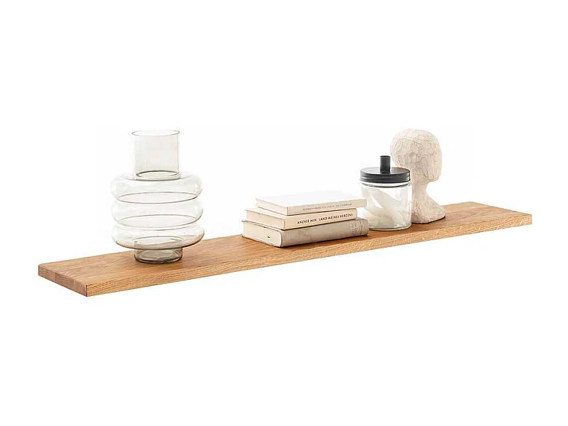 Wandregal aus Wildeiche Massivholz modernem Design