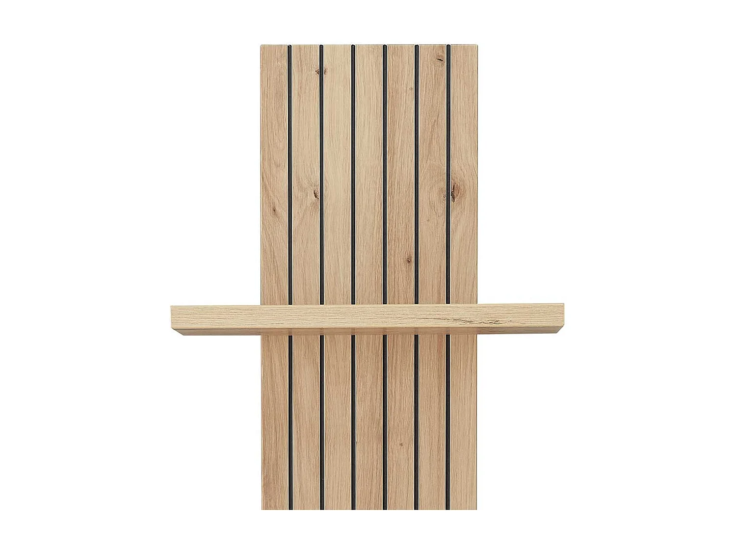 Hängeregal Wohnzimmer modern in Wildeichefarben 120 cm hoch