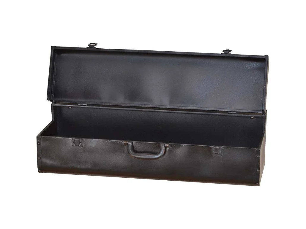 H�ngeregal in Schwarz Metall Stauraum