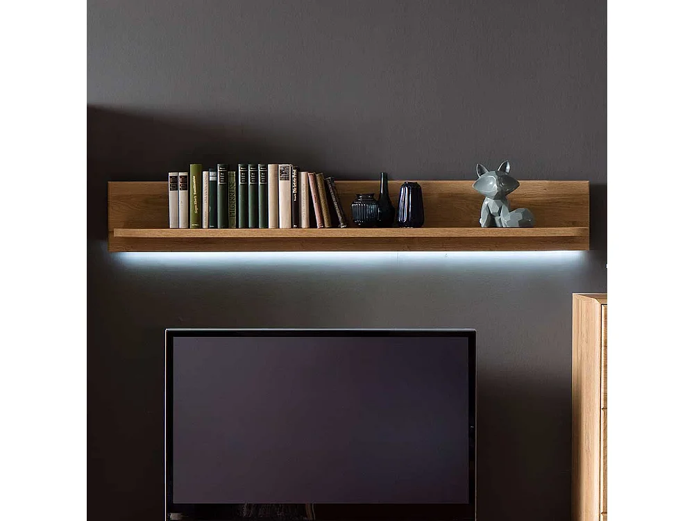 Hängeregal in Wildeichefarben 170 cm breit