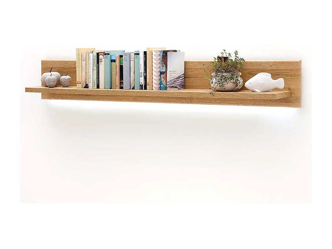 Hängeregal in Wildeichefarben 170 cm breit