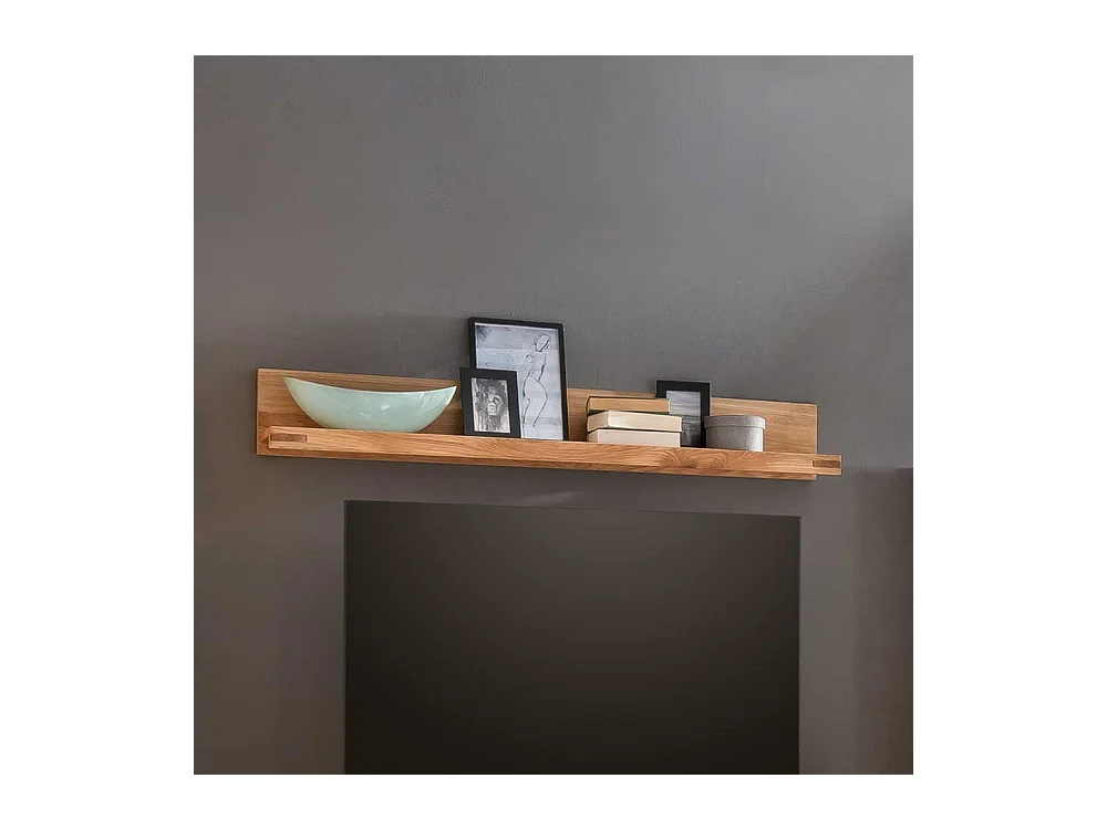 Wandregal in Wildeichefarben 135 cm breit