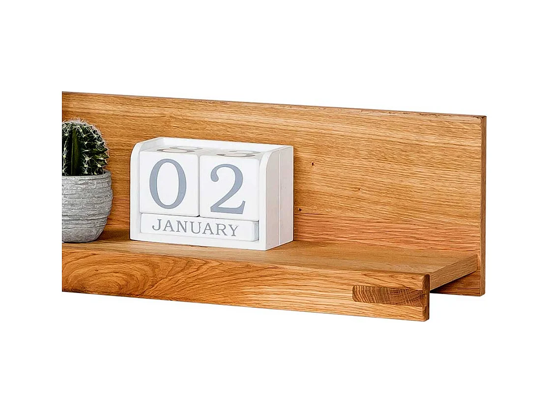 Wandregal in Wildeichefarben 135 cm breit