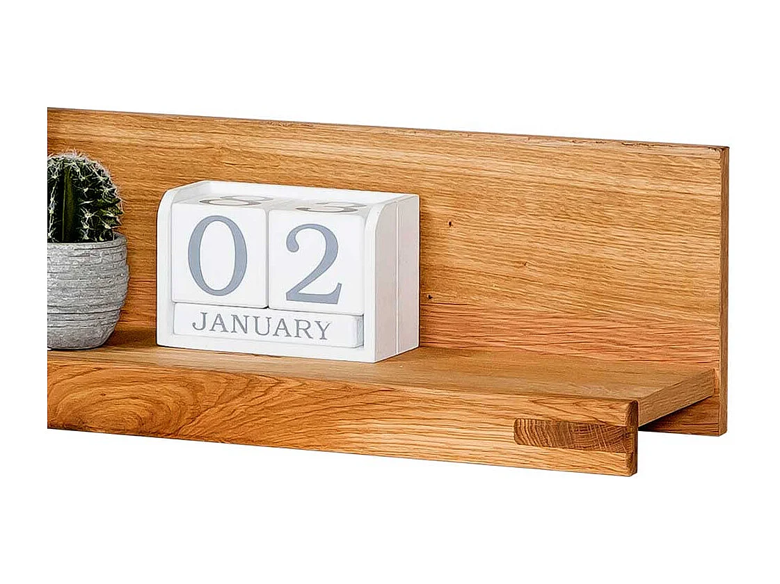 Wandregal in Wildeichefarben 135 cm breit