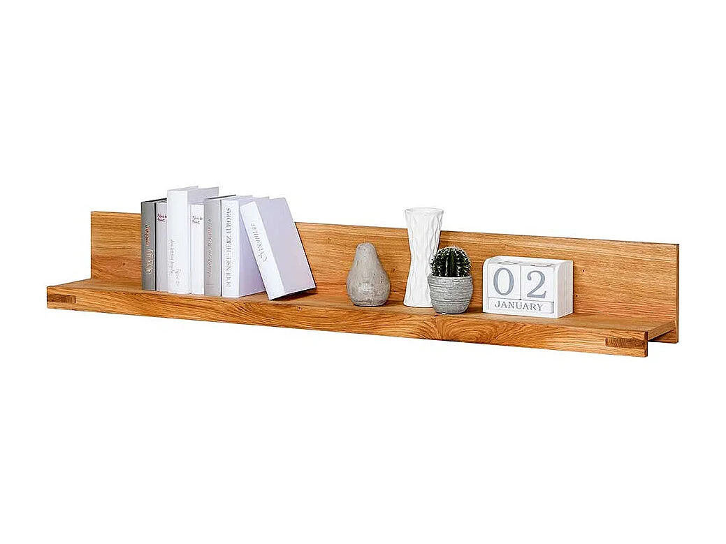 Wandregal in Wildeichefarben 135 cm breit