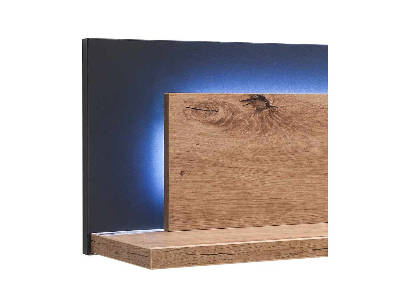 Wandregal in Eichefarben Anthrazit