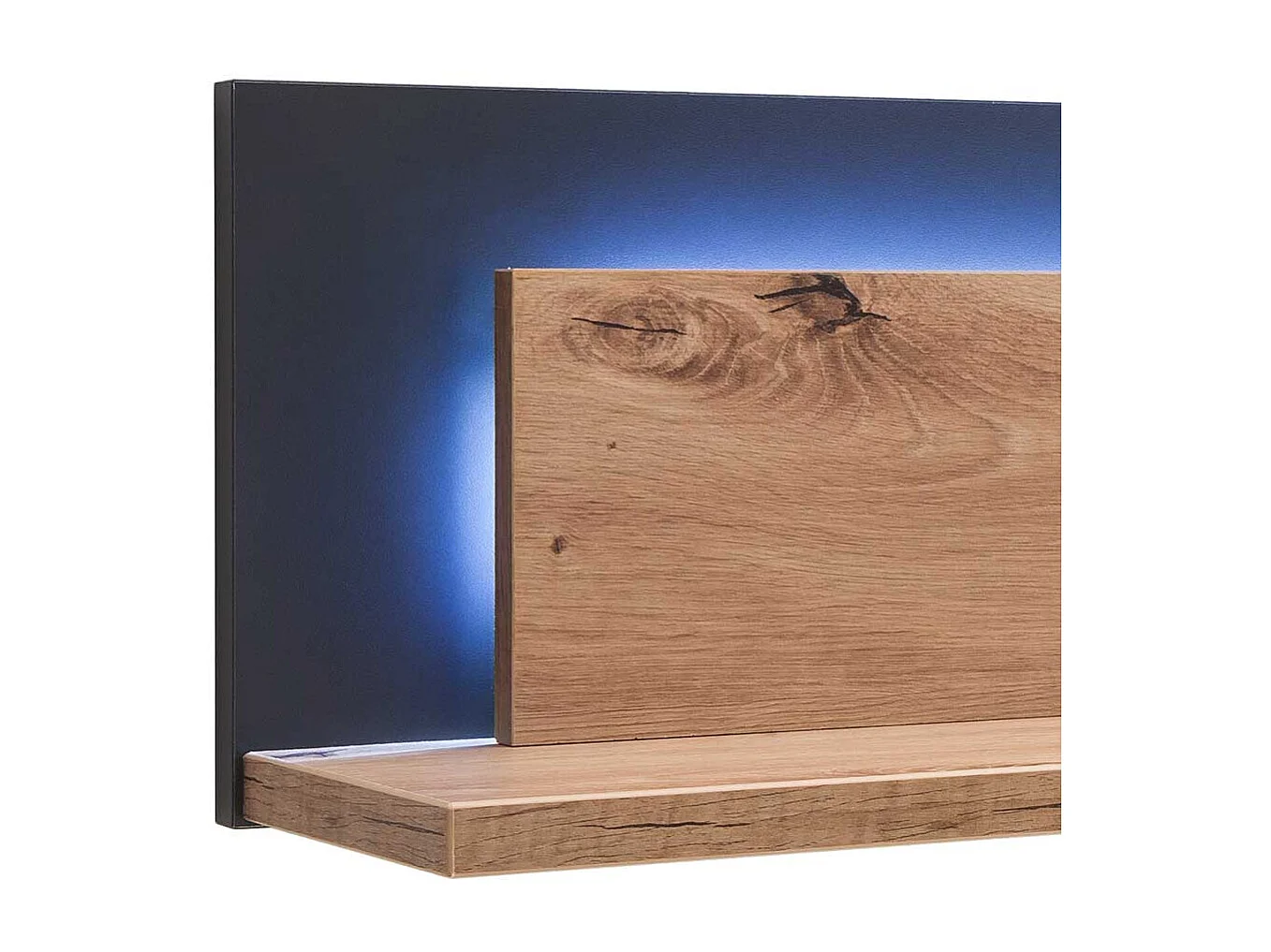 Wandregal in Eichefarben Anthrazit