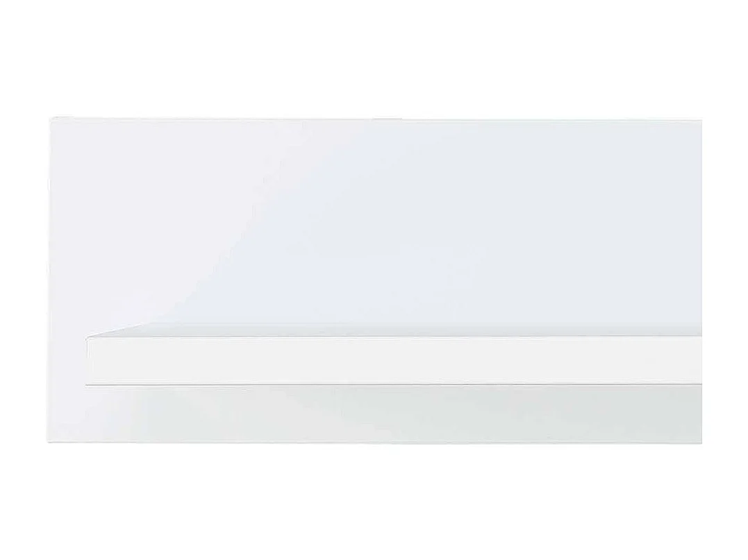 Weißes Wandregal modern 120 cm breit 16 cm hoch mit Rückwand