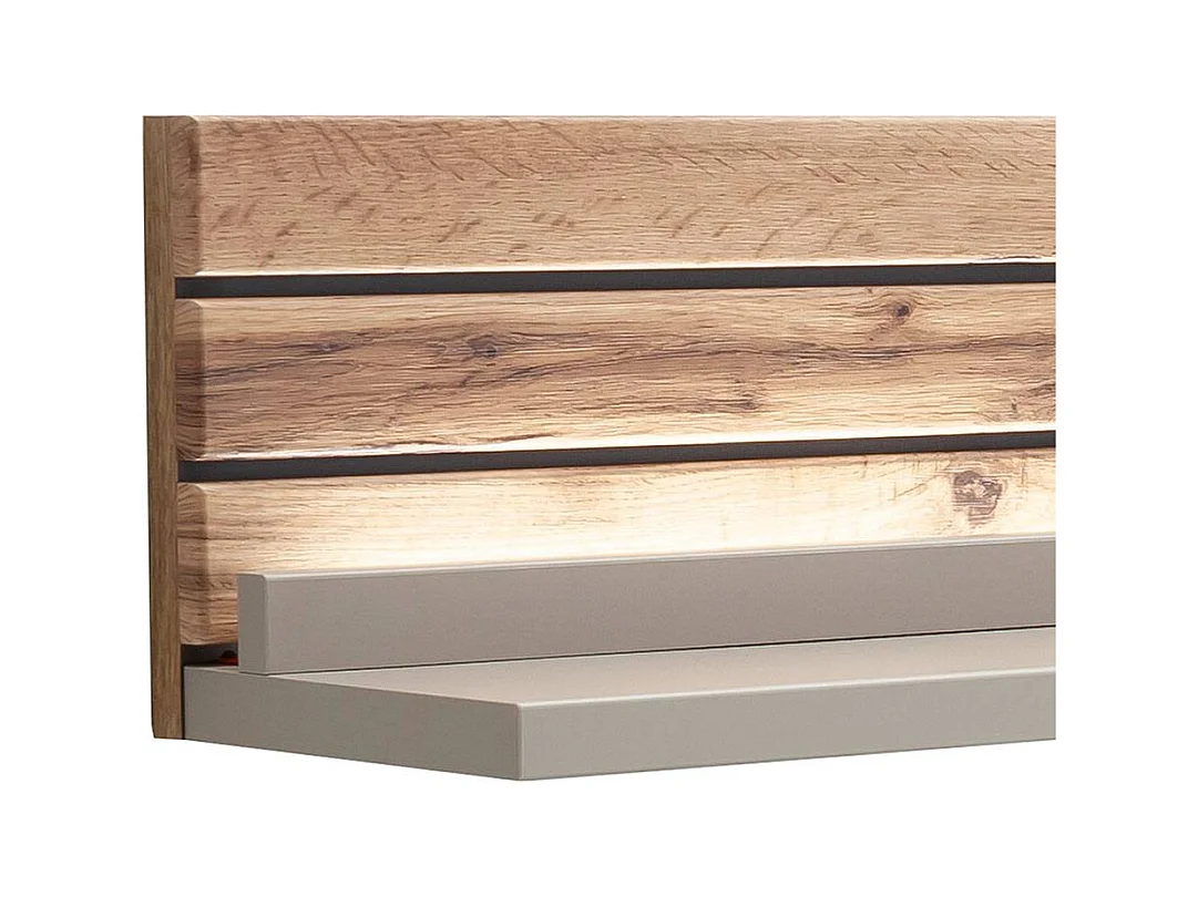 Wandboard Wand Regal in Wildeichefarben und Grau