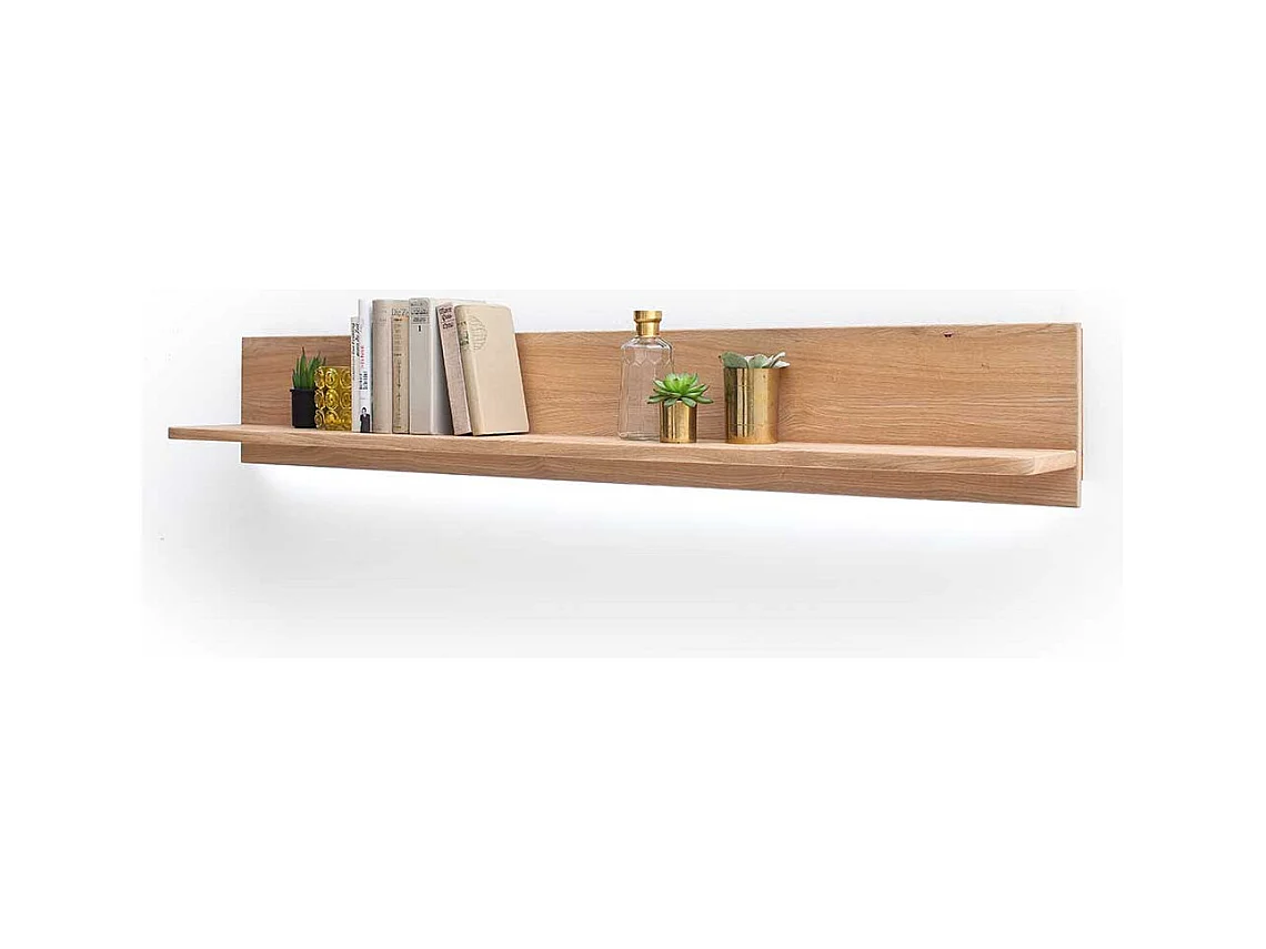 Wandregal mit Eiche Bianco furniert 160 cm breit