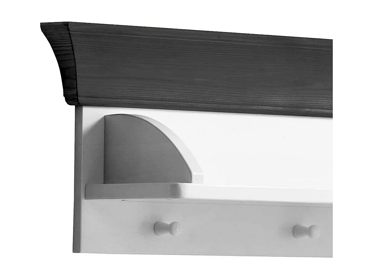 Wandhängeregal für Babyzimmer Weiß Kiefer massiv