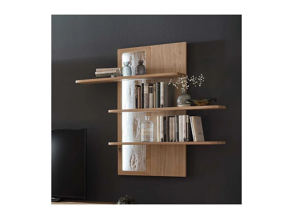 Wohnzimmer Hängeregal mit Eiche Bianco furniert modern