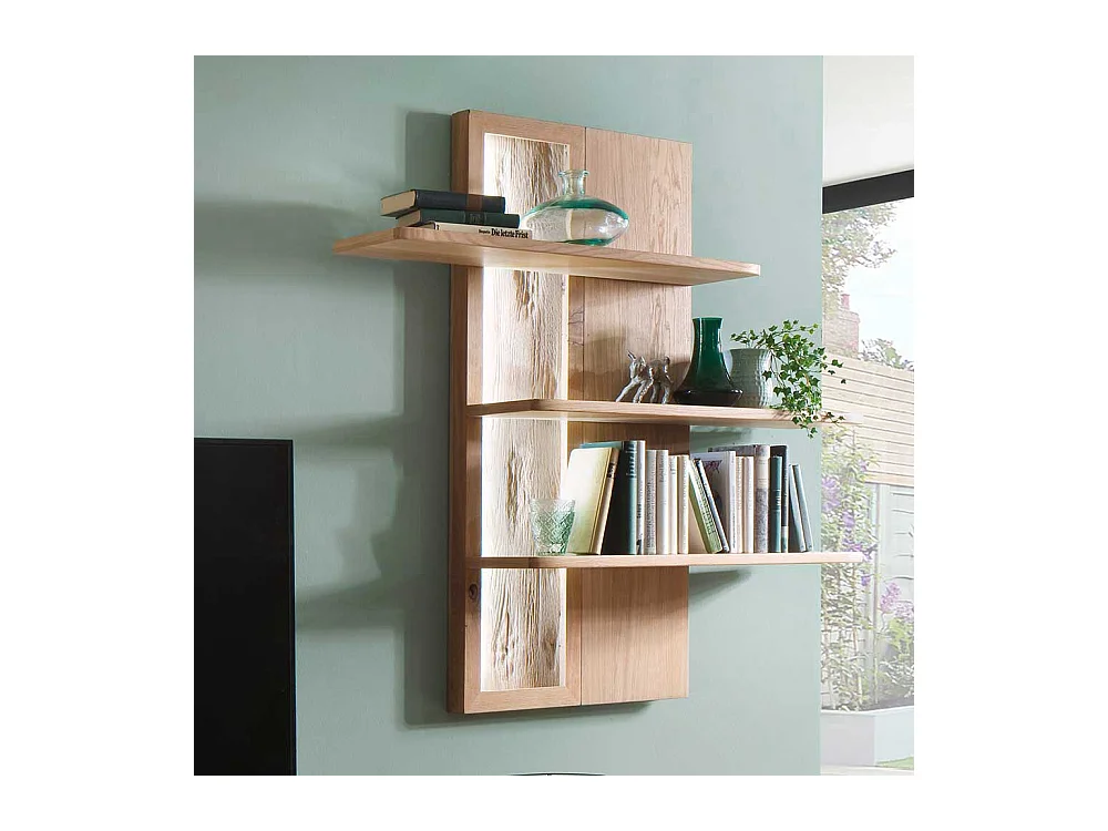 Wohnzimmer Hängeregal mit Eiche Bianco furniert modern