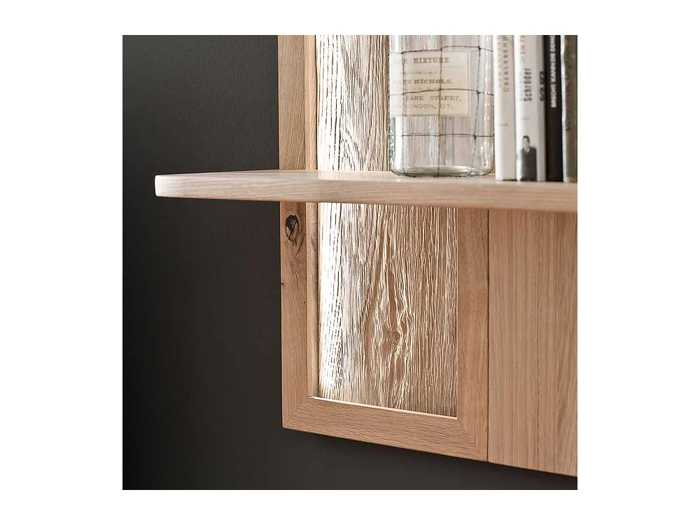 Wohnzimmer Hängeregal mit Eiche Bianco furniert modern