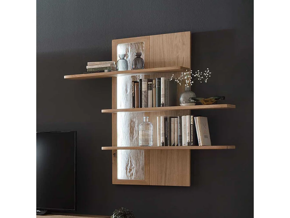 Wohnzimmer Hängeregal mit Eiche Bianco furniert modern