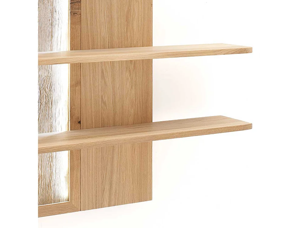 Wohnzimmer Hängeregal mit Eiche Bianco furniert modern