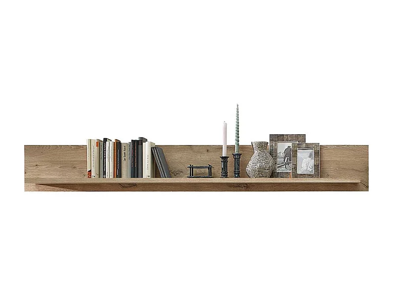 Wohnzimmer Regal hängend in Wildeichefarben 185 cm breit