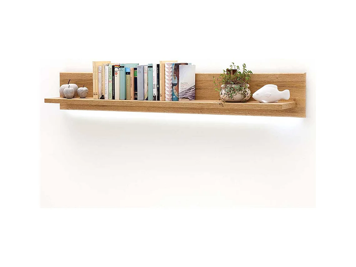 Hängeregal in Wildeichefarben 170 cm breit