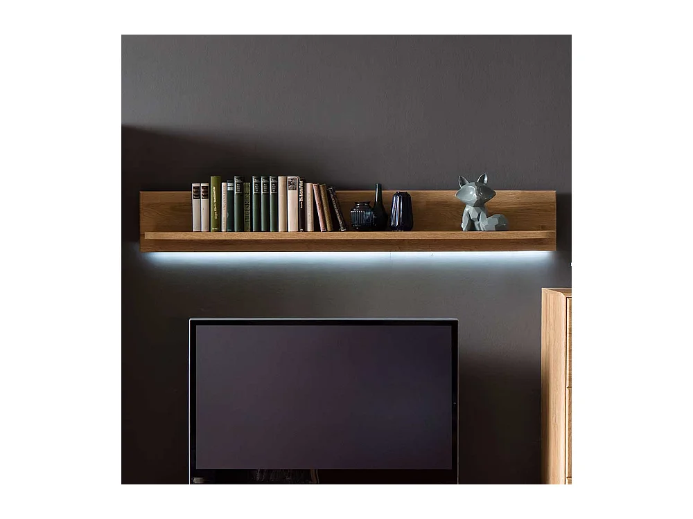 Hängeregal in Wildeichefarben 170 cm breit