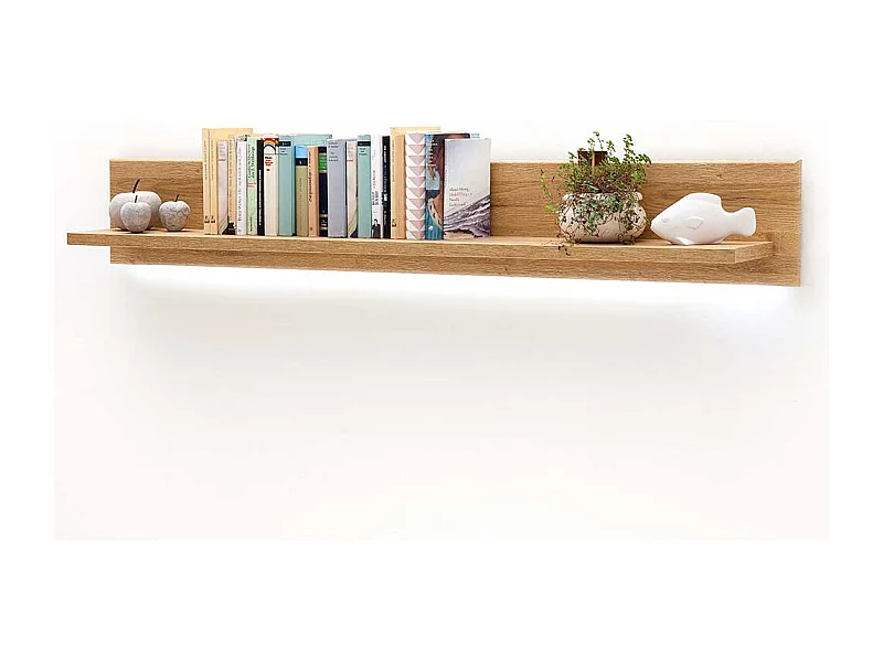 Hängeregal in Wildeichefarben 170 cm breit