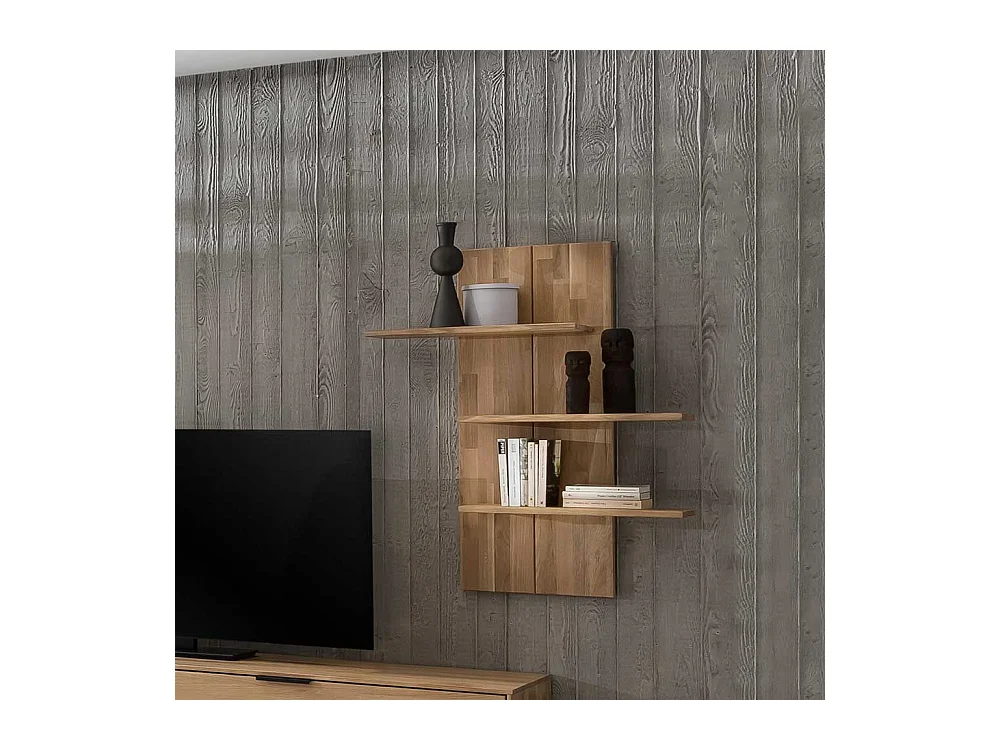 Hängeregal aus Wildeiche Massivholz hell geölt