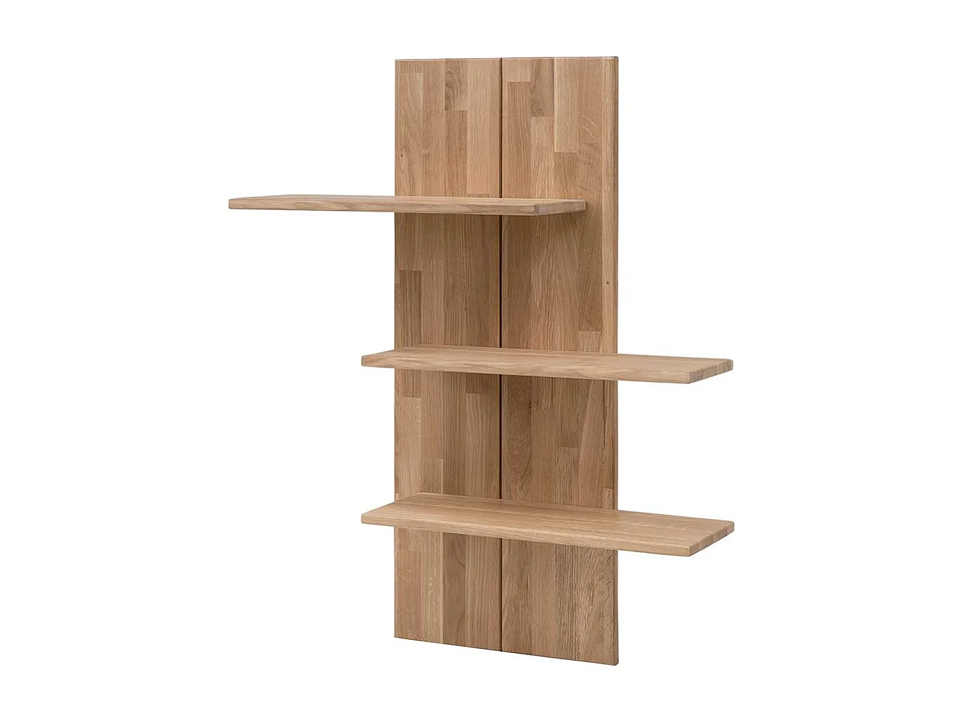 Hängeregal aus Wildeiche Massivholz hell geölt