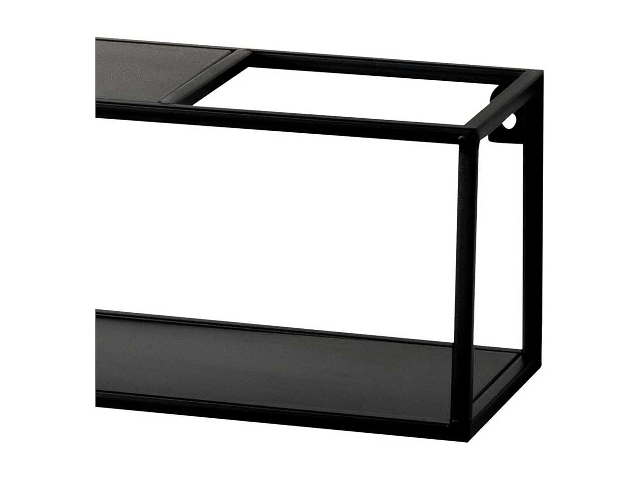 Metall Wandregale in Schwarz Industry und Loft Stil (zweiteilig)