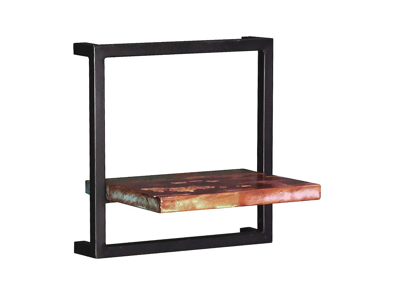 Vier Wandboards aus Recyclingholz & Metall Shabby Chic Stil (vierteilig)