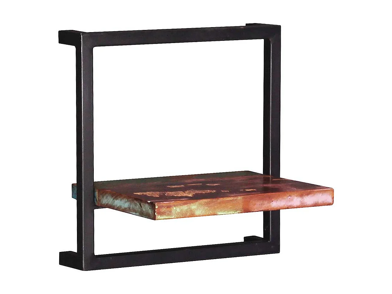 Vier Wandboards aus Recyclingholz & Metall Shabby Chic Stil (vierteilig)