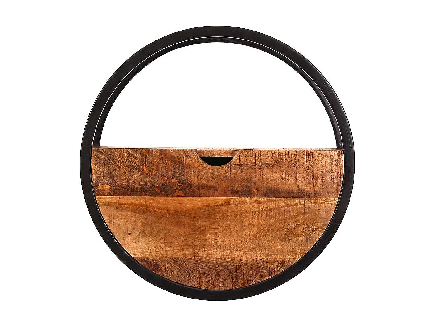 Runde Regale zur Wandmontage Metall und Holz