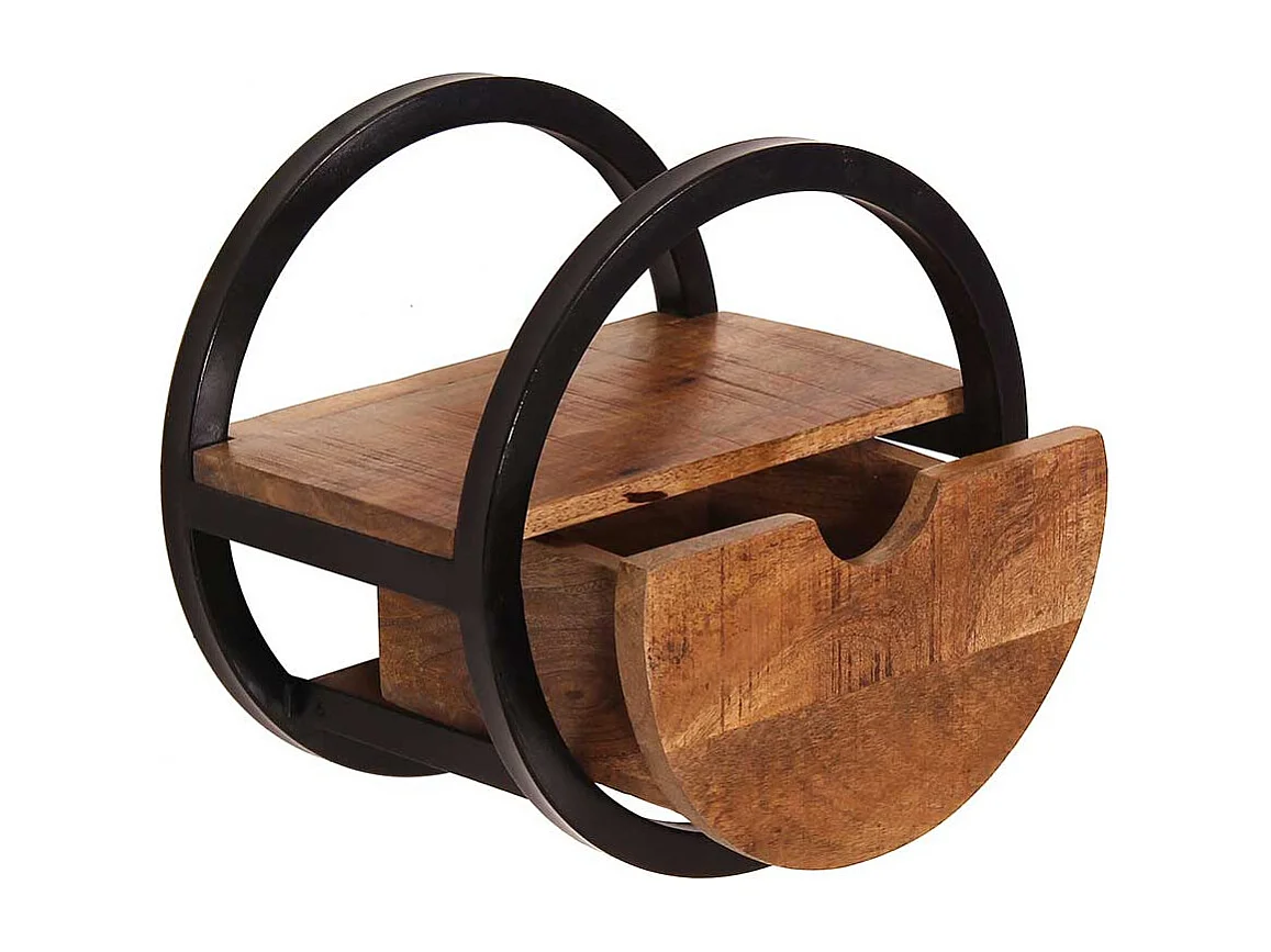 Runde Regale zur Wandmontage Metall und Holz