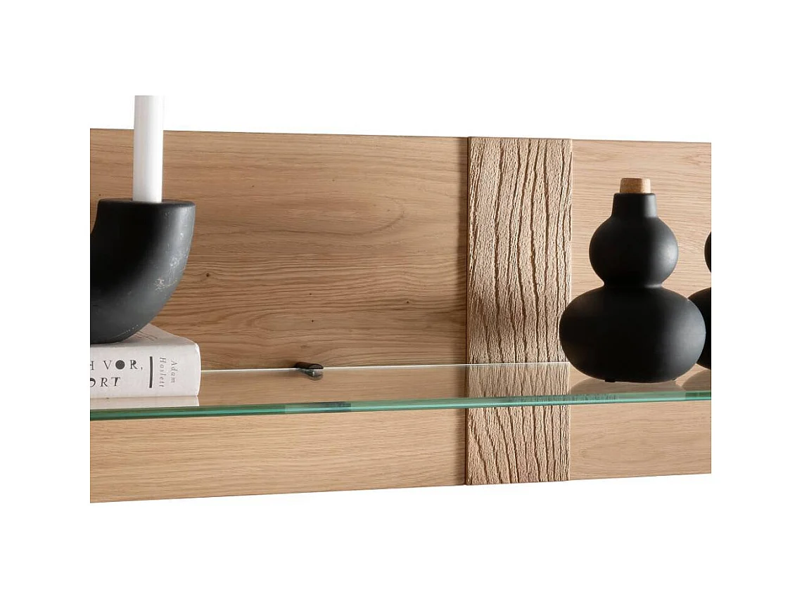 Hängeregal Massivholzregal in modernem Design mit Rückwand