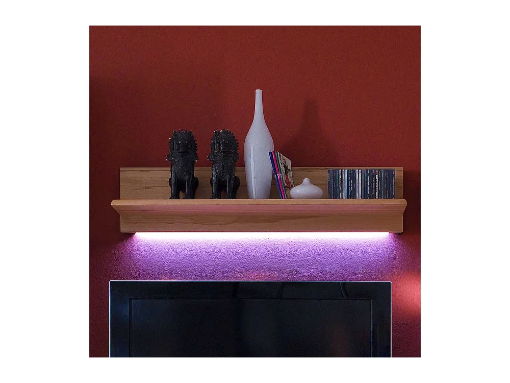 Wandboard in Kernbuchefarben LED Beleuchtung