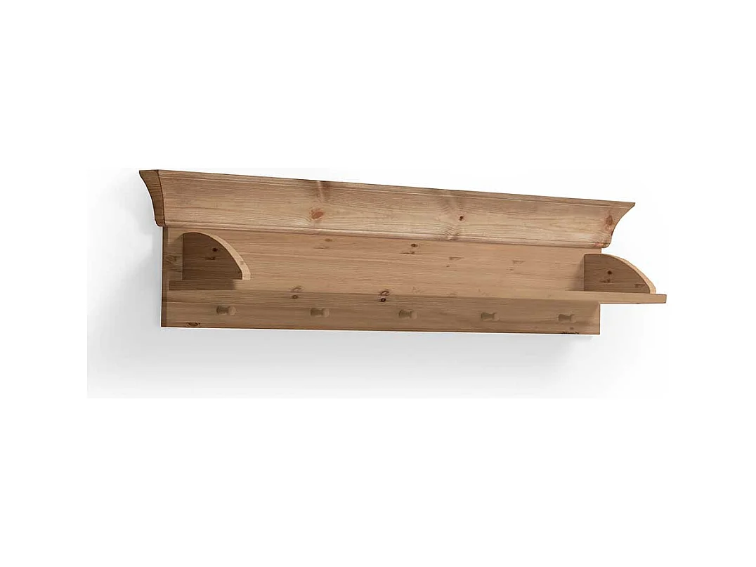 Baby Wandregal aus Kiefer Massivholz Haken