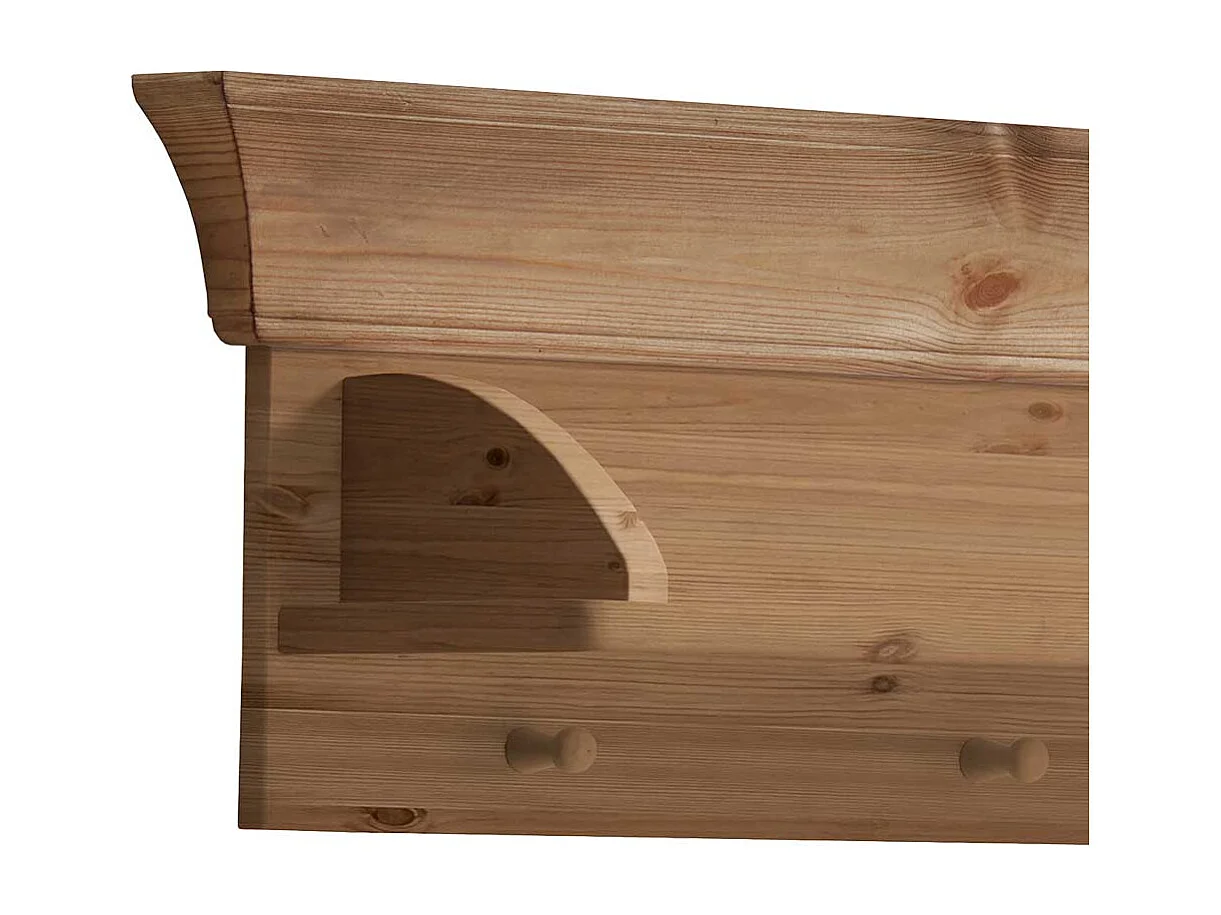 Baby Wandregal aus Kiefer Massivholz Haken