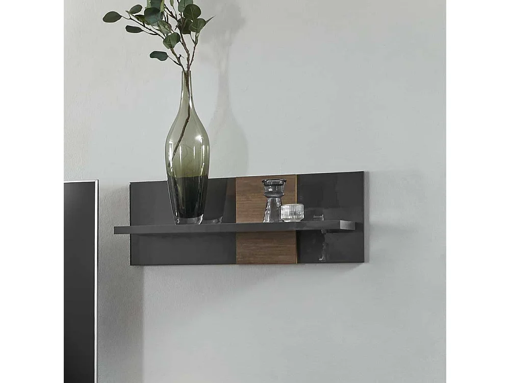 Modernes Wandboard in Dunkelgrau Eichefarben