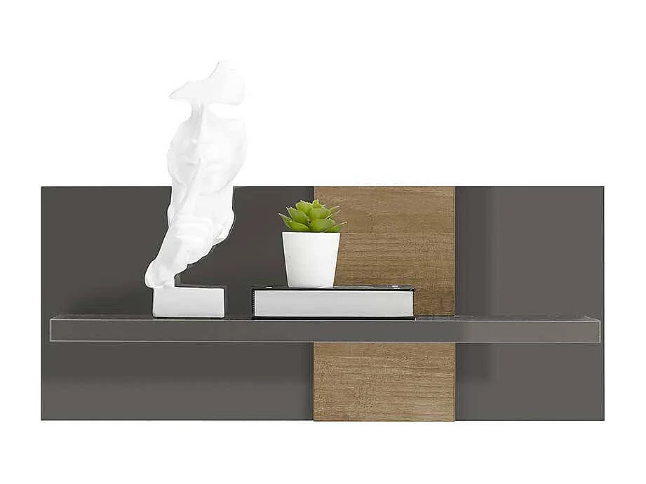 Modernes Wandboard in Dunkelgrau Eichefarben