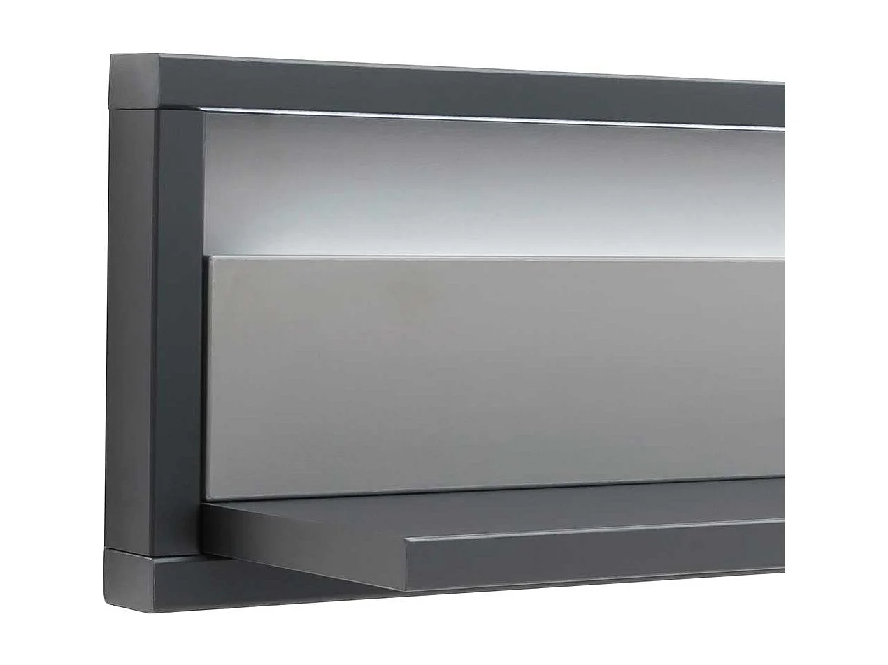 Wohnzimmer Regal hängend in Grau 24 cm tief 156 cm breit