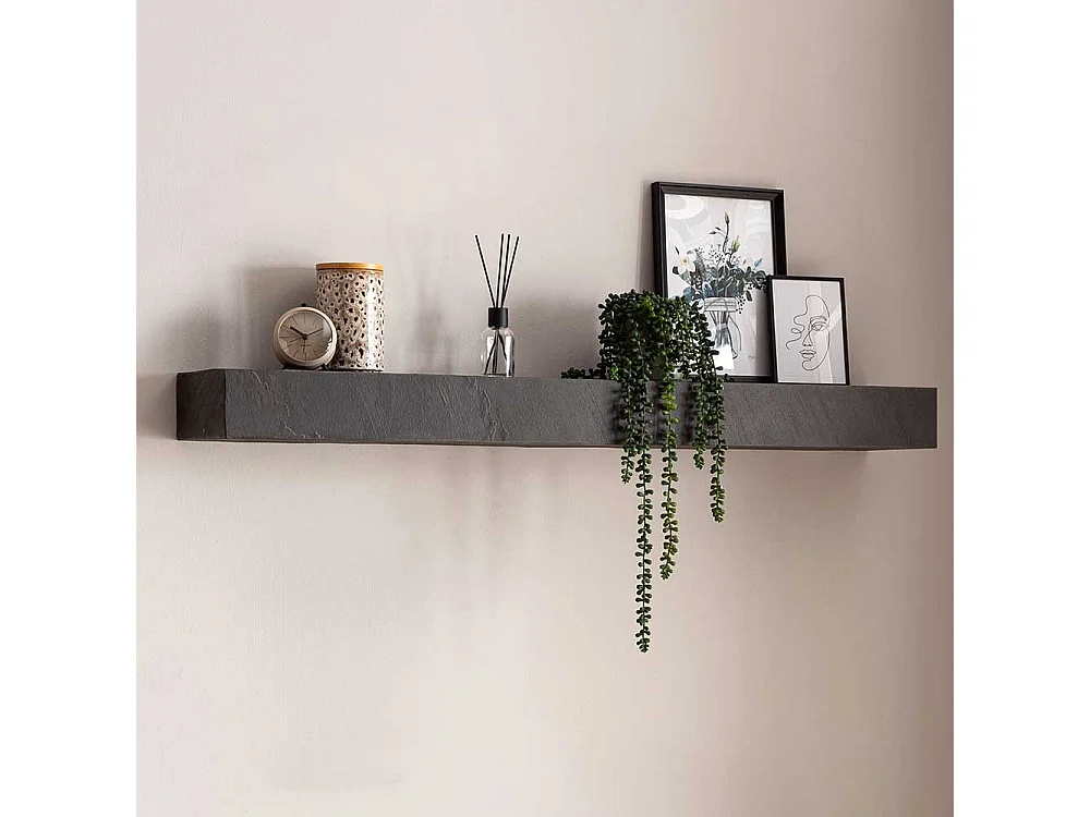 Wand Regal Wandboard in Steinoptik beschichtet - Anthrazit