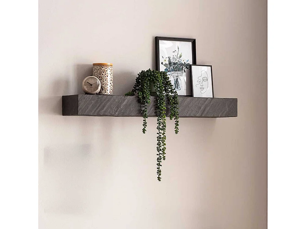 Wand Regal Wandboard in Steinoptik beschichtet - Anthrazit