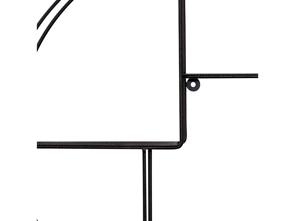 Rundes Metallregal zur Wandmontage Schwarz