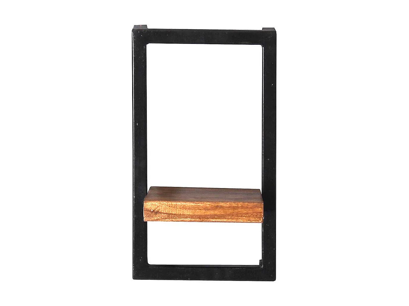 Wandboard in Schwarz und Mangoholz rechteckiger Form