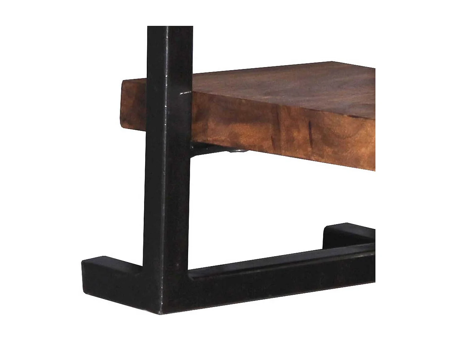 Wandboard in Schwarz und Mangoholz rechteckiger Form