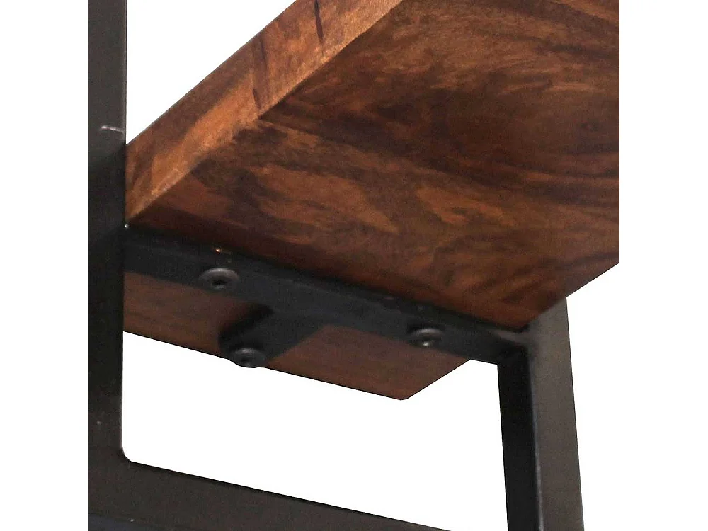 Wandboard in Schwarz und Mangoholz rechteckiger Form