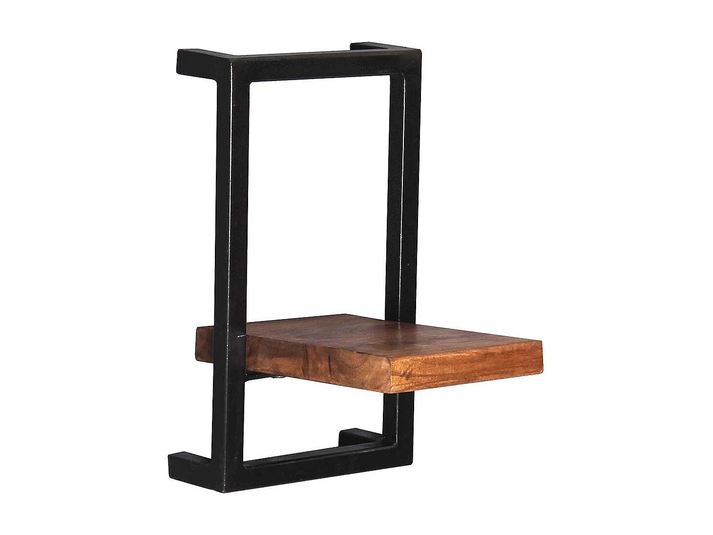 Wandboard in Schwarz und Mangoholz rechteckiger Form