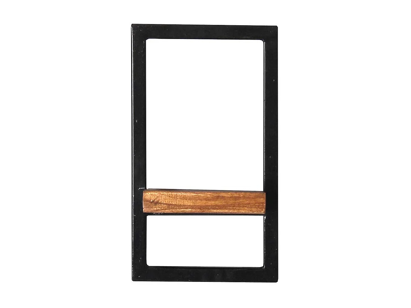 Wandboard in Schwarz und Mangoholz rechteckiger Form