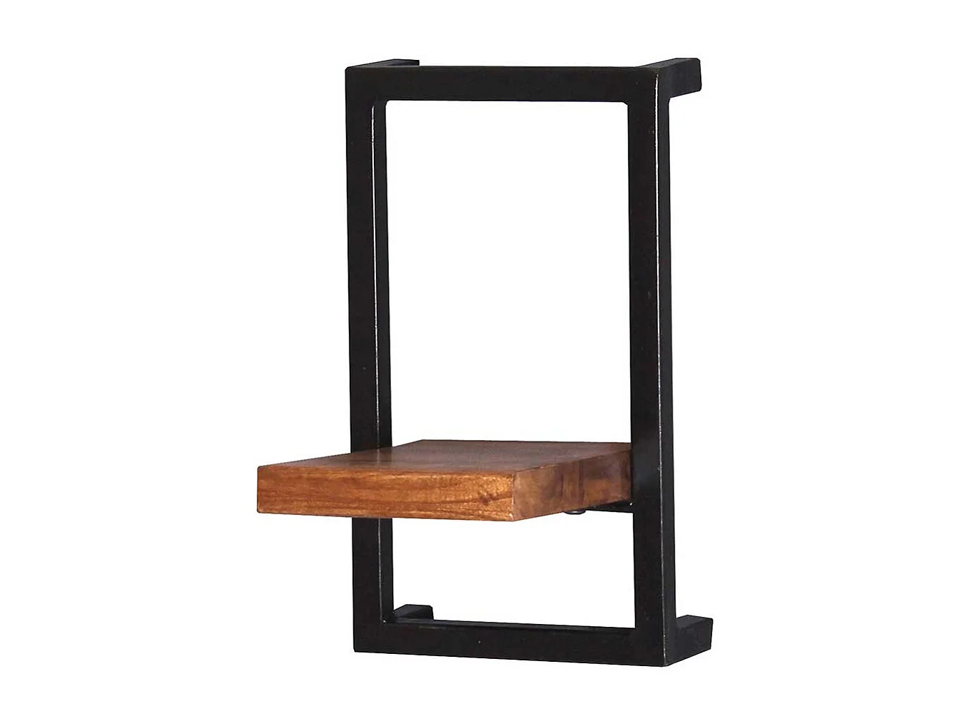 Wandboard in Schwarz und Mangoholz rechteckiger Form