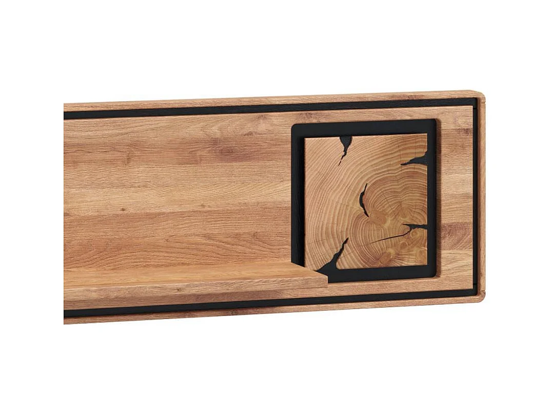 Wandboard Hängeregal mit Hirnholz Applikation 140 cm breit