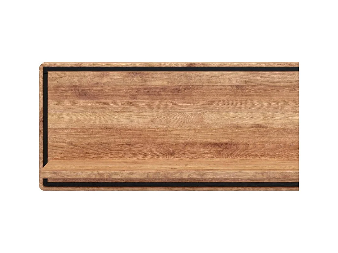 Wandboard Hängeregal mit Hirnholz Applikation 140 cm breit