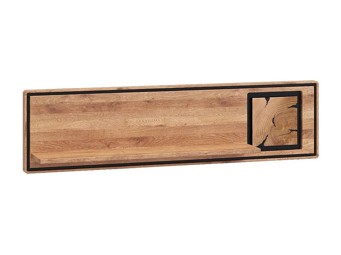 Wandboard Hängeregal mit Hirnholz Applikation 140 cm breit